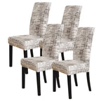 Forcheer Dining Room Chair Covers For Dining Room Set Of 4,Stretch Dining Chair Cover For Dining Room Kitchen Washable Removable(4Pack,Printed Geometric Pattern)