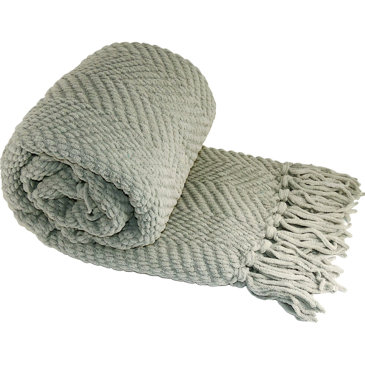 Home Soft Things Silver Throw Blanket Knitted Tweed Throw 60' X 80', Silver, Super Soft Cozy Warm Comfortable Breathable Throw