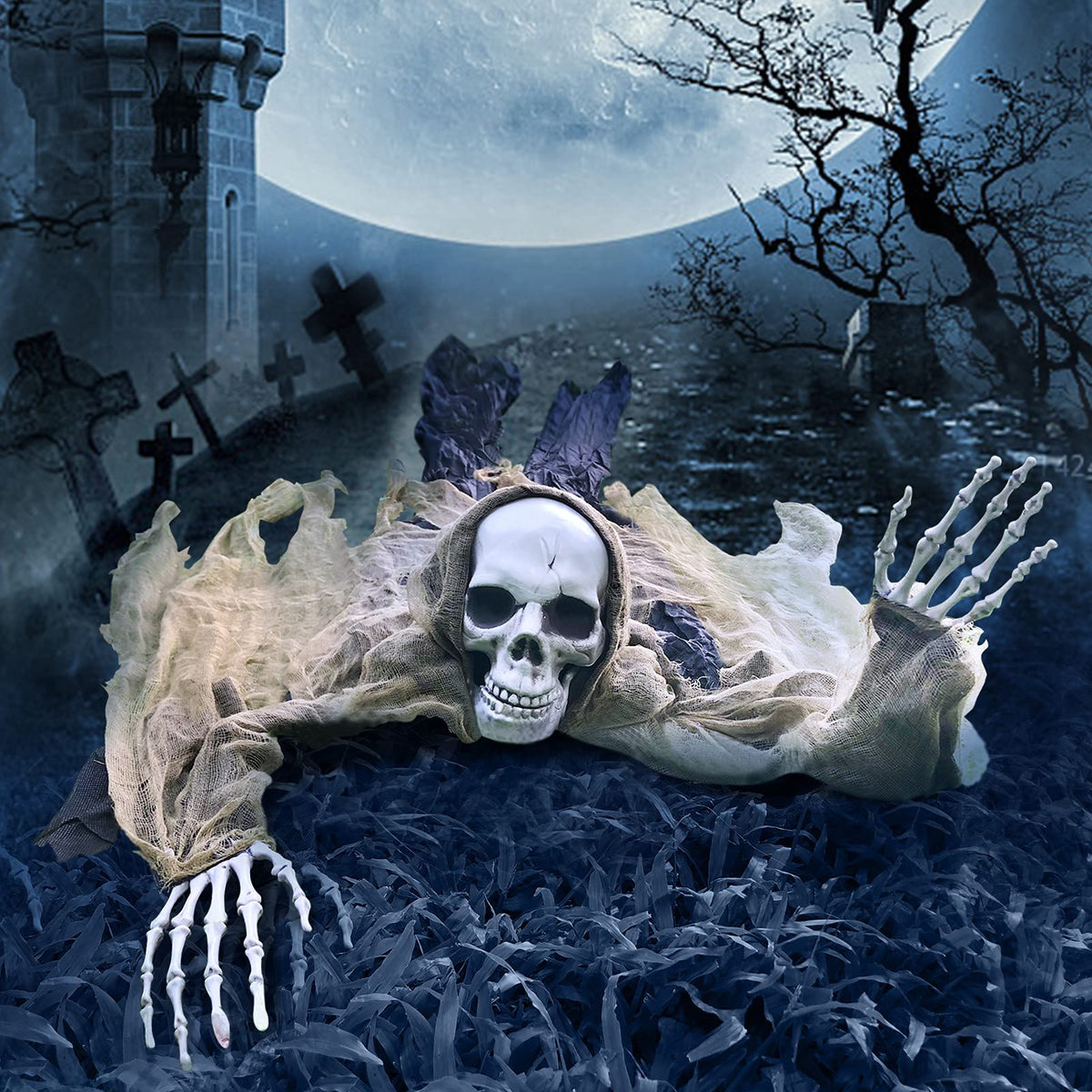 Essenson Halloween Zombie Groundbreaker, 65 Inch Halloween Decorations Skeleton, Halloween Prop For Halloween Outdoor, Lawn, Yar