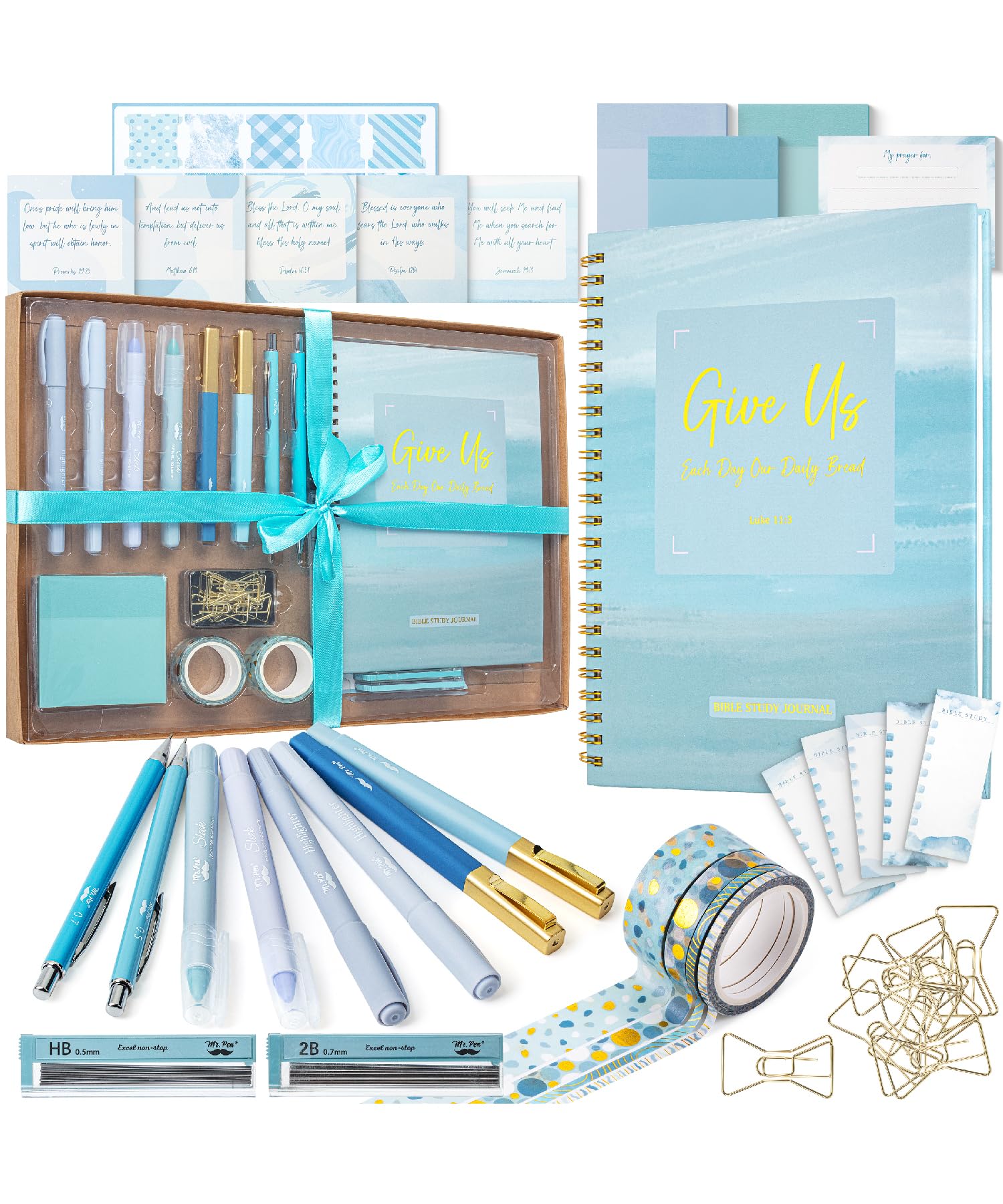Mr. Pen- Bible Journaling Kit For Women, Ocean Breeze, Bible Highlighters And Pens No Bleed, Bible Journaling Supplies, Bible St
