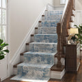 jinchan Area Rug 2x8 Washable Rug Runner Rug Hallway Vintage Blue Distressed Rug Kitchen Indoor Thin Rug Traditional Floral Prin