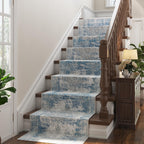 jinchan Area Rug 2x8 Washable Rug Runner Rug Hallway Vintage Blue Distressed Rug Kitchen Indoor Thin Rug Traditional Floral Prin