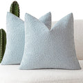 Foindtower Pack Of 2 Modern Textured Boucle Throw Pillow Covers Accent Solid Decorative Pillow Cases Cozy Woven Couch Cushion Ca