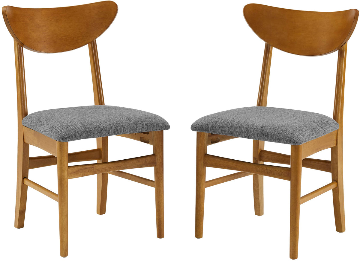 Crosley Furniture Landon Mid-Century Modern Wood Dining Chairs, Set of 2, Acorn