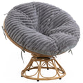 HOMBYS Fluffy Shaggy Cover for Papasan Chair Cushion, Plush Faux Fur Slipcover ONLY,(Without Cushion) Removable Soft Papasan Cus