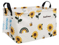 LANGYASHAN Rectangular Storage Bin Collapse Canvas Fabric Cartoon Storage Basket with Handles for Organizing Home Kitchen Boys a