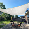 Sunlax Sun Shade Sail 10 ' X 16 ' Cream Rectangle Canopy Sail Shade Cover Uv Block Permeable Sunshade Outdoor For Patio Backyard