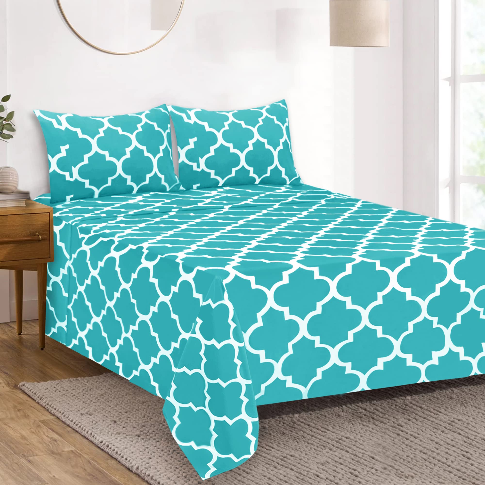 Mejoroom Queen Bed Sheet Set - Super Soft Brushed Microfiber - 1800 Thread Count Queen Sheets With 16 Inch Deep Pocket - Wrinkle