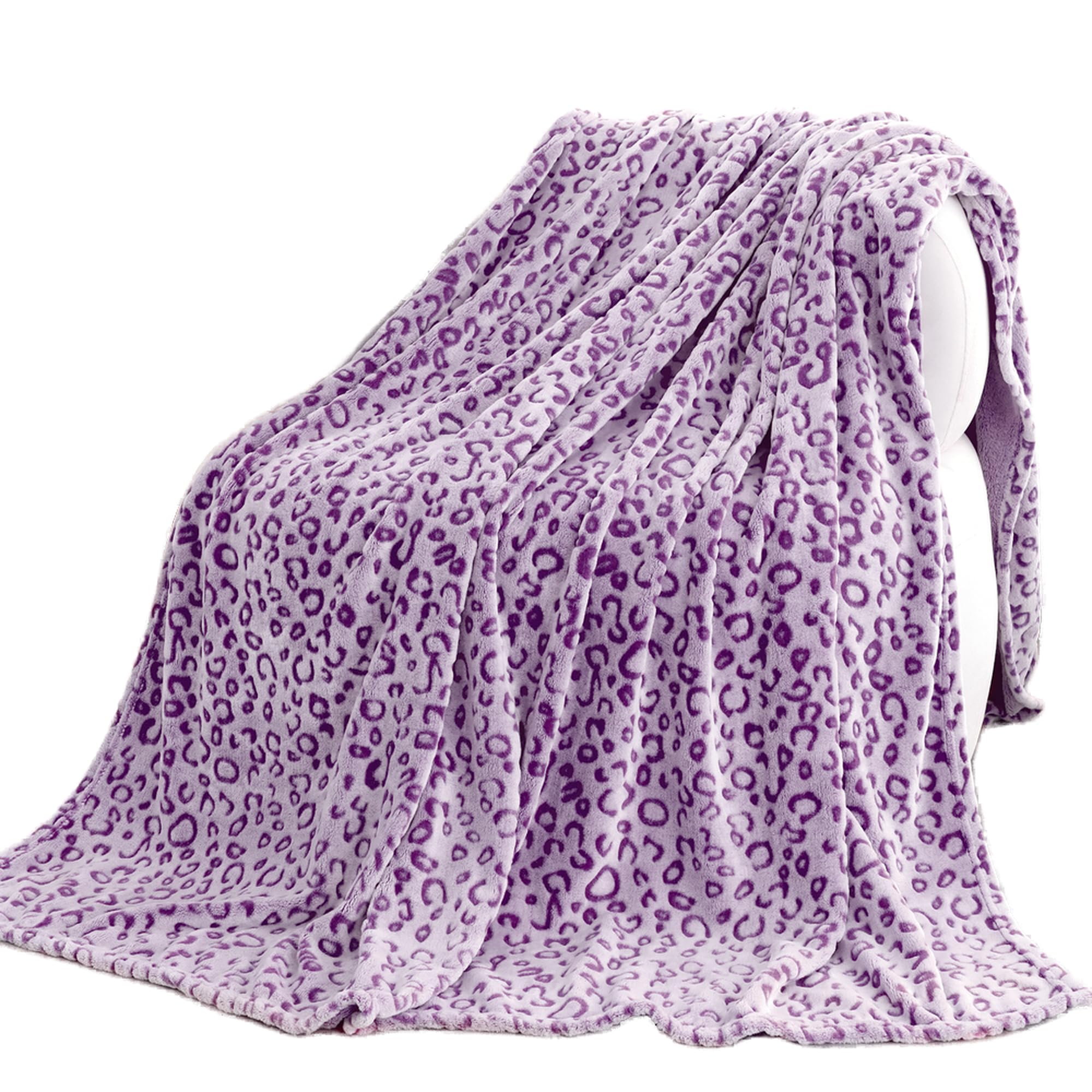 Purple Leopard Print Blanket Warm Blanket Purple Lightweight Blanket Soft Throw Blankets For Bed Couch Bedroom