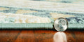 HomeRoots 5'X8' Seafoam Machine Woven Geometric Lodge Indoor Area Rug