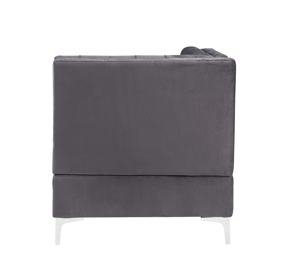 Acme Furniture Jaszira Modular - Wedge in Gray Velvet