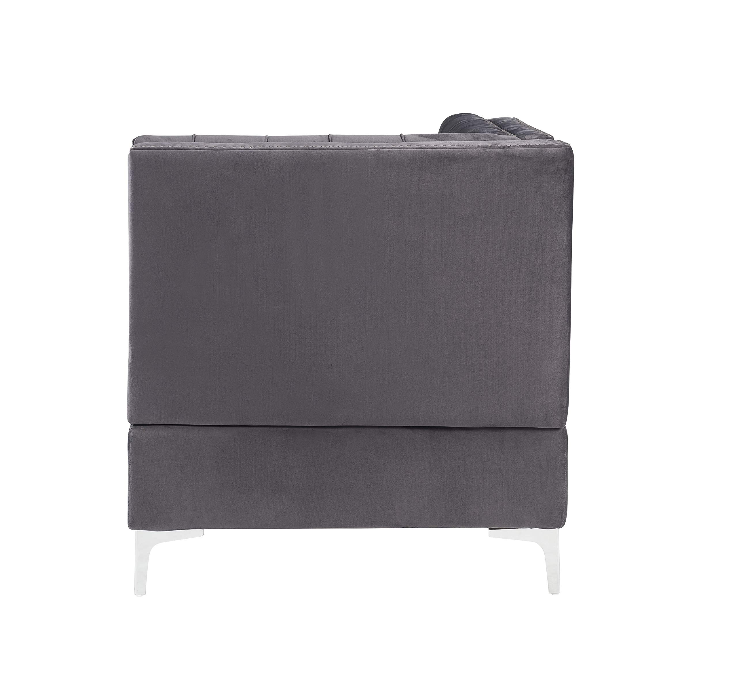 Acme Furniture Jaszira Modular - Wedge in Gray Velvet