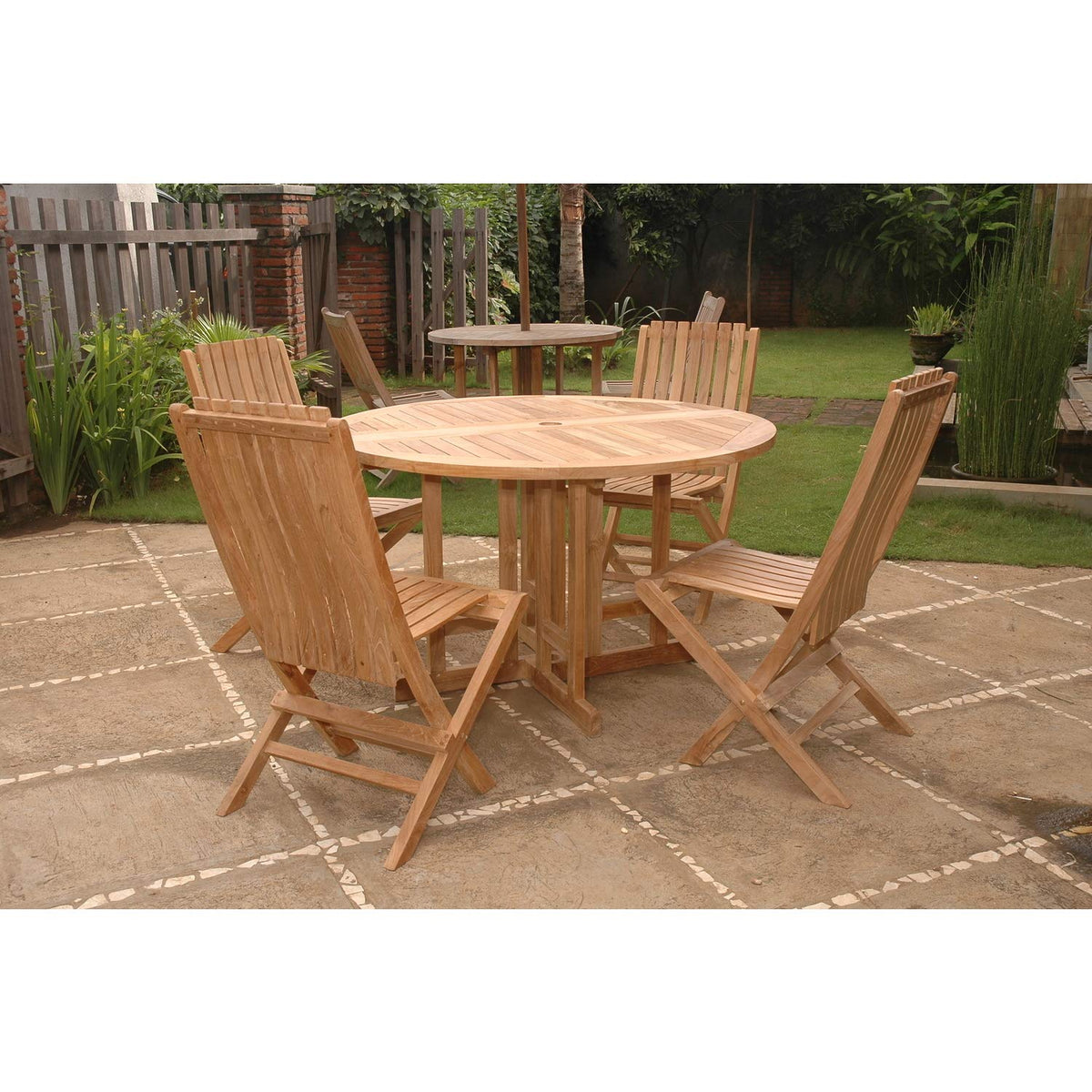 Anderson Teak Butterfly Comfort 5-Pieces Dining Table Set Wood