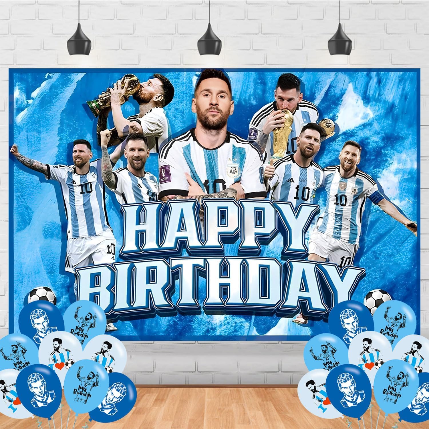 MS Soccer Star Birthday Party Decorations Football Star Banner Sports Theme Party Decorations for Boys Indoor Outdoor Birthday P