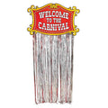 Fun Express Carnival Foil Door Curtain Decor (Over 7 feet Long) Circus Party Decorations for Events and Birthdays - VBS Vacation