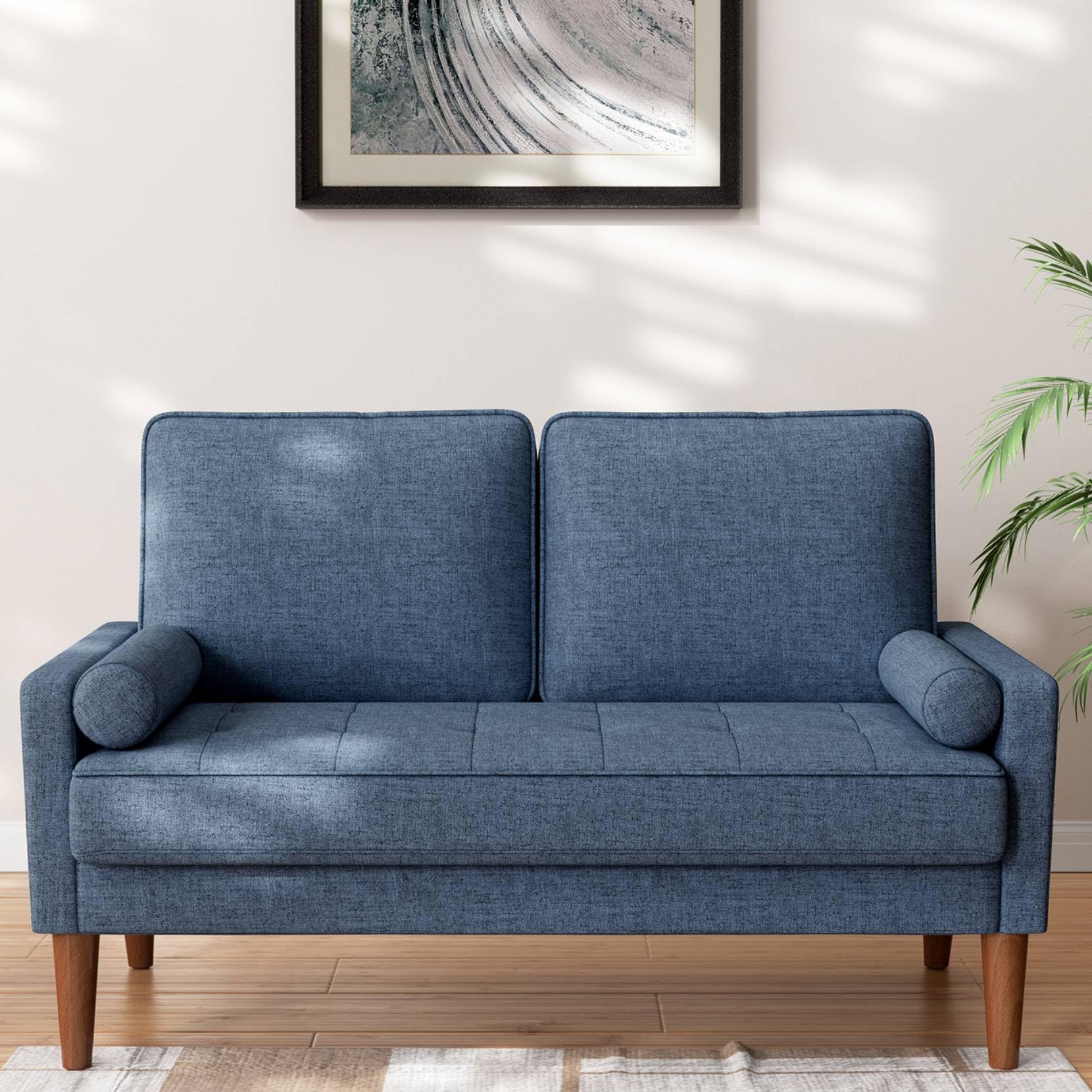 Viihousiom 48' Sofa Loveseat, Small Couch Mid Century Modern Couch For Small Spaces, Bedroom And Living Room, Removable Sofa Co