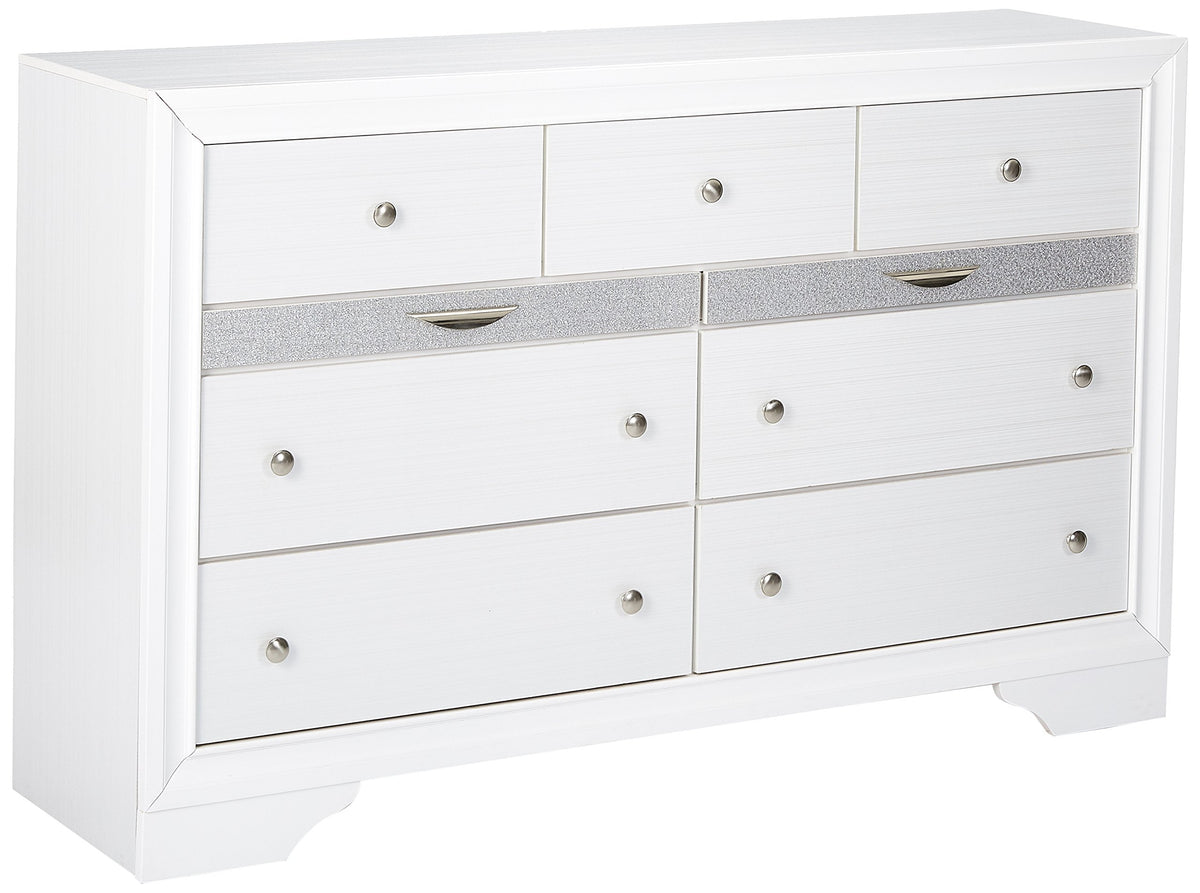 Acme Naima Wood 9-Drawers Bedroom Dresser In White