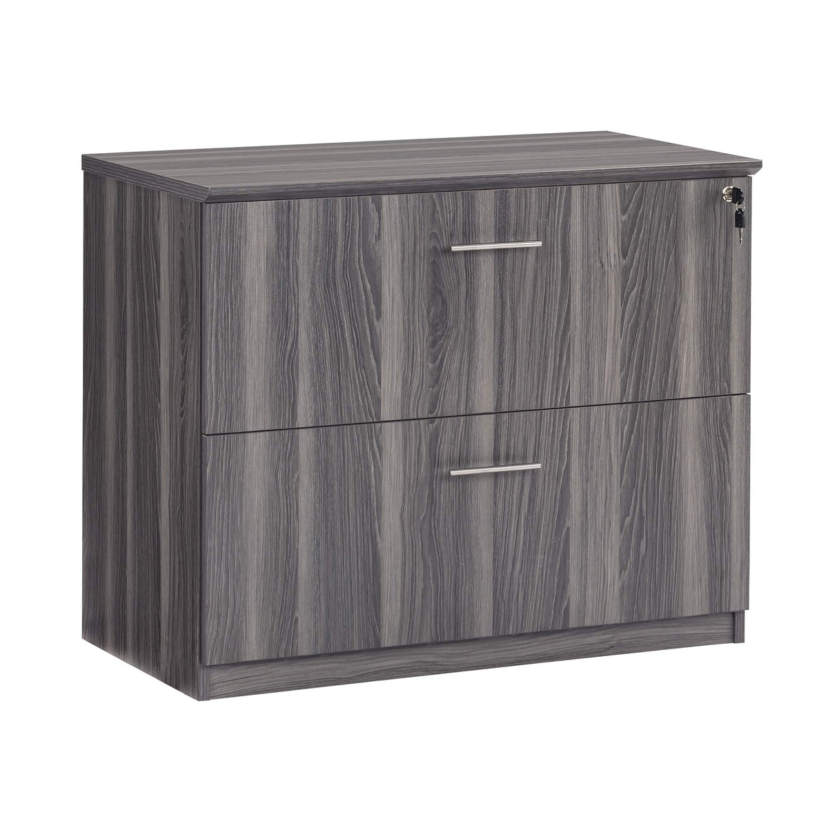 Safco Mayline MVLFLGS Medina 2-Drawer Locking Lateral File Cabinet, Letter and/or Legal, Gray Steel Laminate