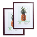 FrameWorks 2-Pack, 12x16 Matted to 8x12 Picture Frame, Mahogany - Classic Photo Frame with Tempered Glass, Picture Frame with Cl