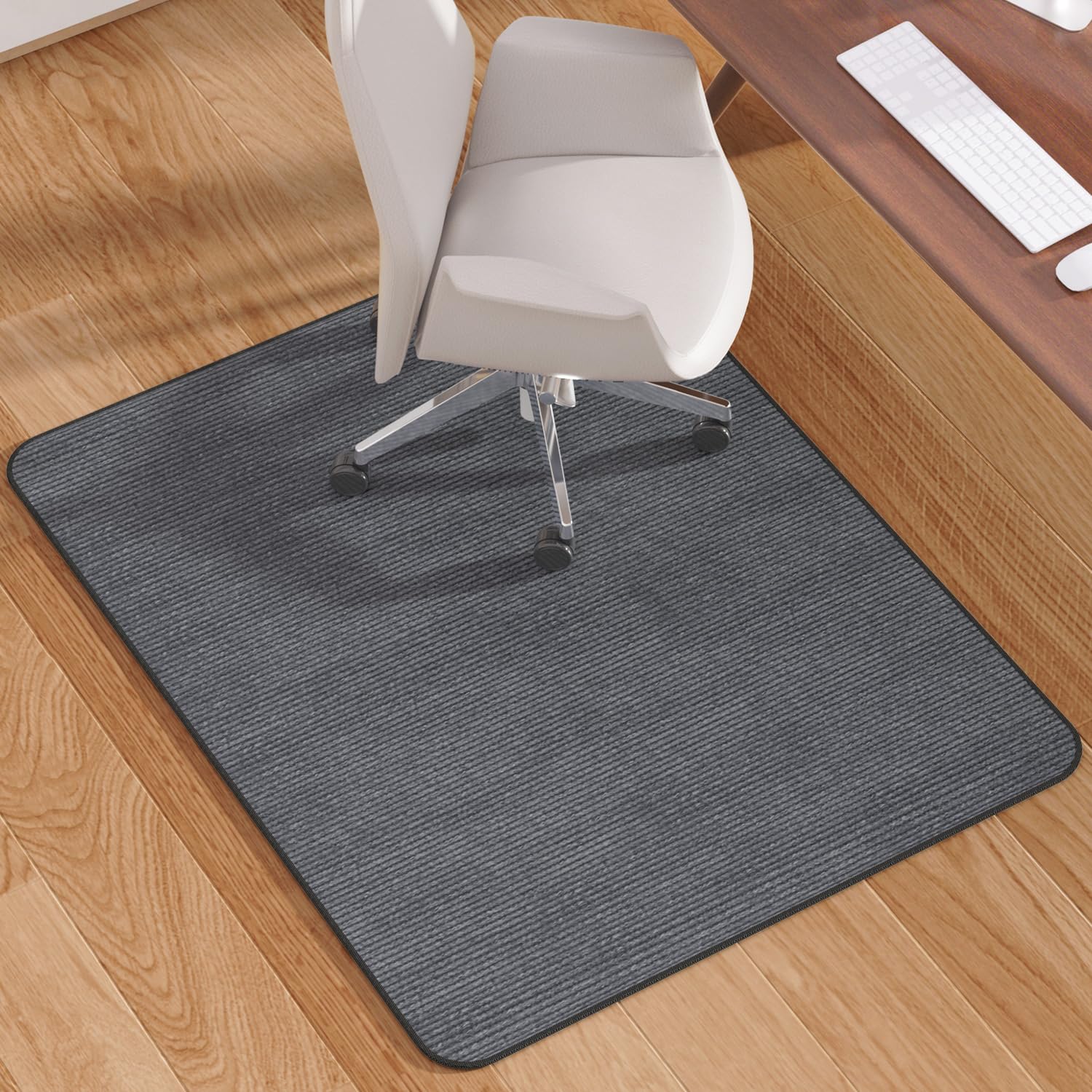 Blvornl Office Chair Mat For Hardwood Floor And Low Pile Carpet, 35' X 48' Corduroy Surface Desk Rolling Chair Mat For Hard Fl