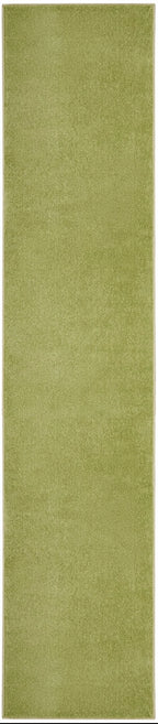 Nourison Essentials Solid Indoor/Outdoor Green 2'2' X 16 Area Rug, Easy Cleaning, Non Shedding, Bed Room, Living Room, Dining Room, Deck, Patio, Backyard (2X16)