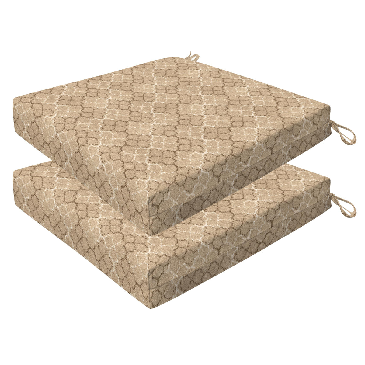 Honeycomb Outdoor Cushion Set 20' X 20', Courtyard Geo Dining Patio Cushions
