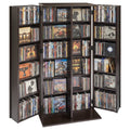VEVOR Media Storage Cabinet, 6-Tier DVD Shelf Organizer, 24.02 x 14.49 x 50 in Multimedia Storage Organizer for CDs, DVDs, Books