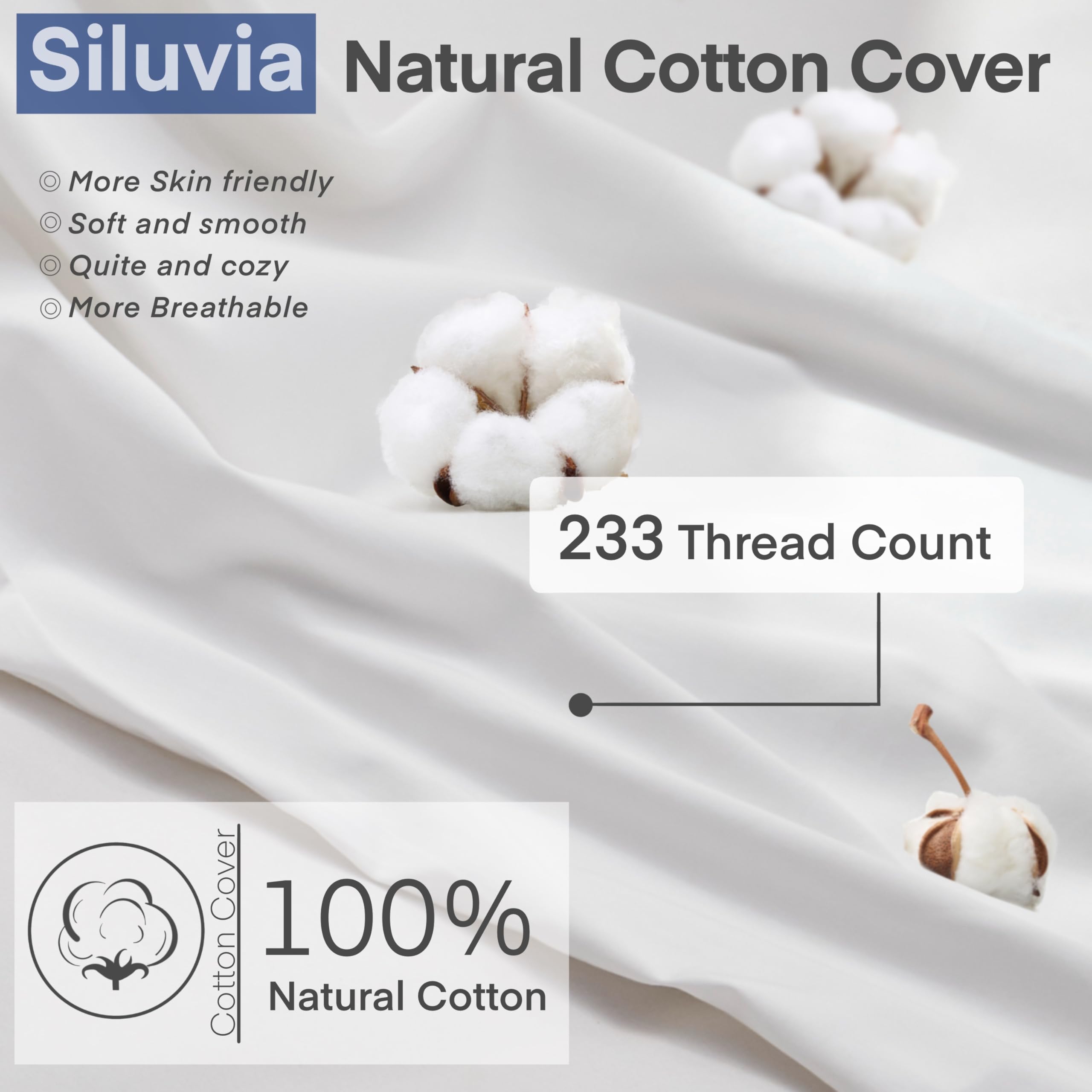 Siluvia 22'X22' Pillow Inserts Set Of 2 Decorative 22 Pillow Inserts-Square Interior Sofa Throw Pillow Inserts With 100% Cotto