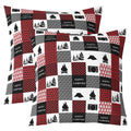 Camper Throw Pillow Covers 16x16 Set of 2 Soft Happy Camping Throw Pillowcases Vintage Wood Grain Fire Print Pillow Cases Cushio