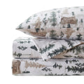 Flannel Sheets Warm And Cozy Deep Pocket Breathable All Season Bedding Set With Fitted, Flat And Pillowcases, Queen, Winter Cabi