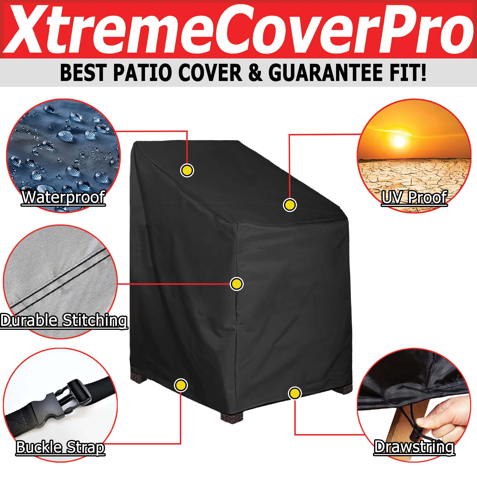 30X27X48 Uv-Proof Waterproof Furniture Patio Cover 30D X 27W X 48H Breathable Dust Proof Sofa Table Chair Storage Bar High Chair