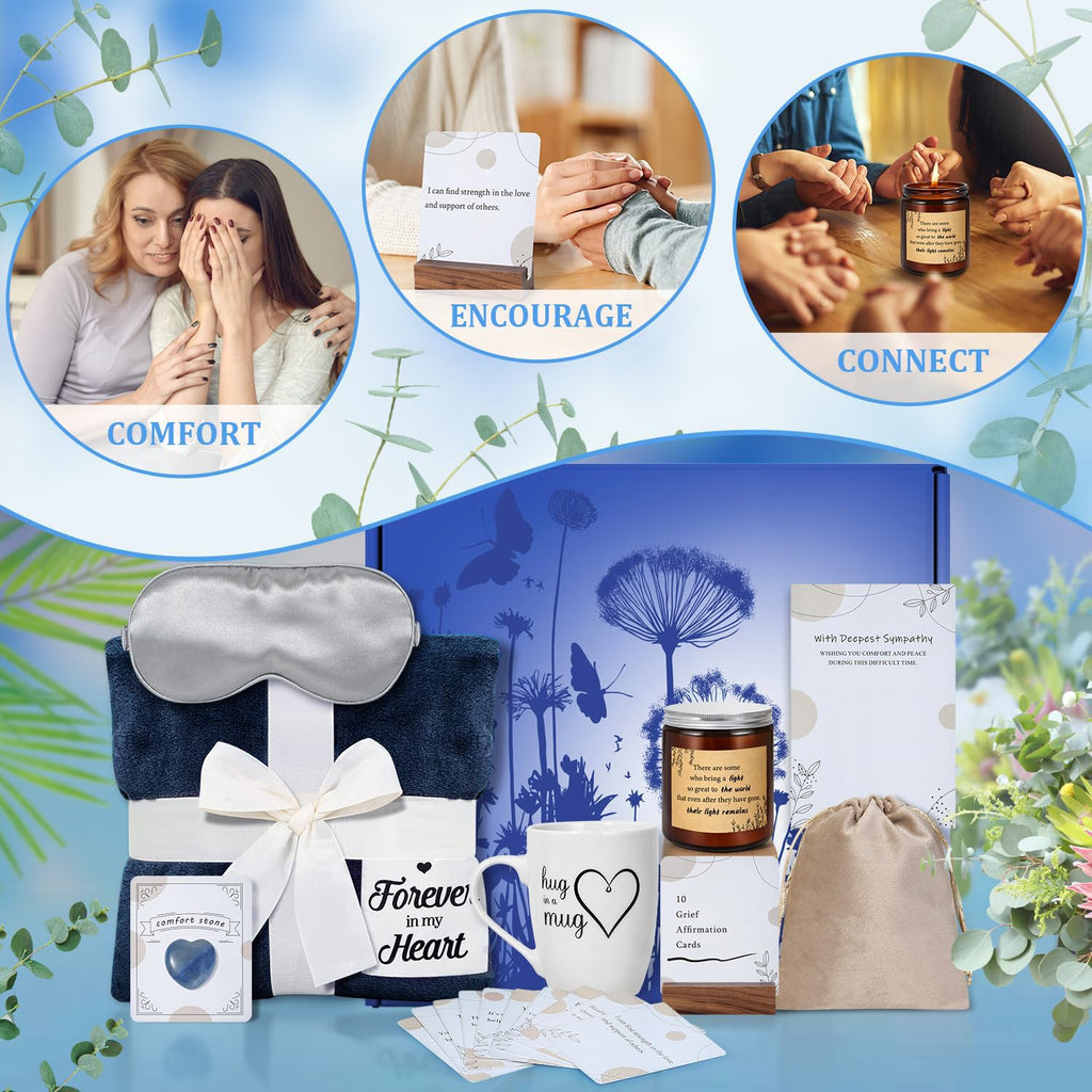Condolences Gift Basket For Loss, Sympathy Gift Baskets For Loss Of Loved One, Bereavement Memorial Gift For Funeral, Sorry For