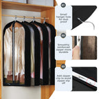 4 Pack 60'' Clear Garment Bags For Hanging Clothes, Suit Bags For Closet Storage, Clothing Storage, Garment Bags For Travel Cove