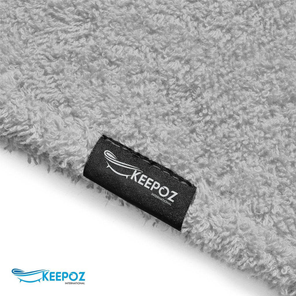 Keepoz Hair Towel Wrap Quick Dry 100% Cotton Super Absorbent Turban Head Wrap For Women With Button, Non Microfiber Anti Frizz H