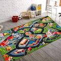 Booooom Jackson Kids Car Rug Play Mat for Toy Cars,39X79 inch Kids Rug Car Mat,Car Play Rug for Kids Playroom,Car Road Rug for B