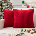 Ugasa Pack Of 2 Christmas Velvet Soft Warm Throw Pillow Covers Set Cushion Cases Pillowcases For Livingroom/Bedroom/Sofa, 20'X2