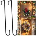 15 Wreath Hangers for Front Door,2 Pack Wreath Door Hanger,Non Scratch Over The Door Hooks Halloween Christmas Easter Decoration