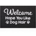 HLFMVWE Indoor Doormat, Dog Hair Mat Standard Welcome Front Door Entryway Mats, Funny Door Mat, Durable Non Slip Rubber Dirt Ent