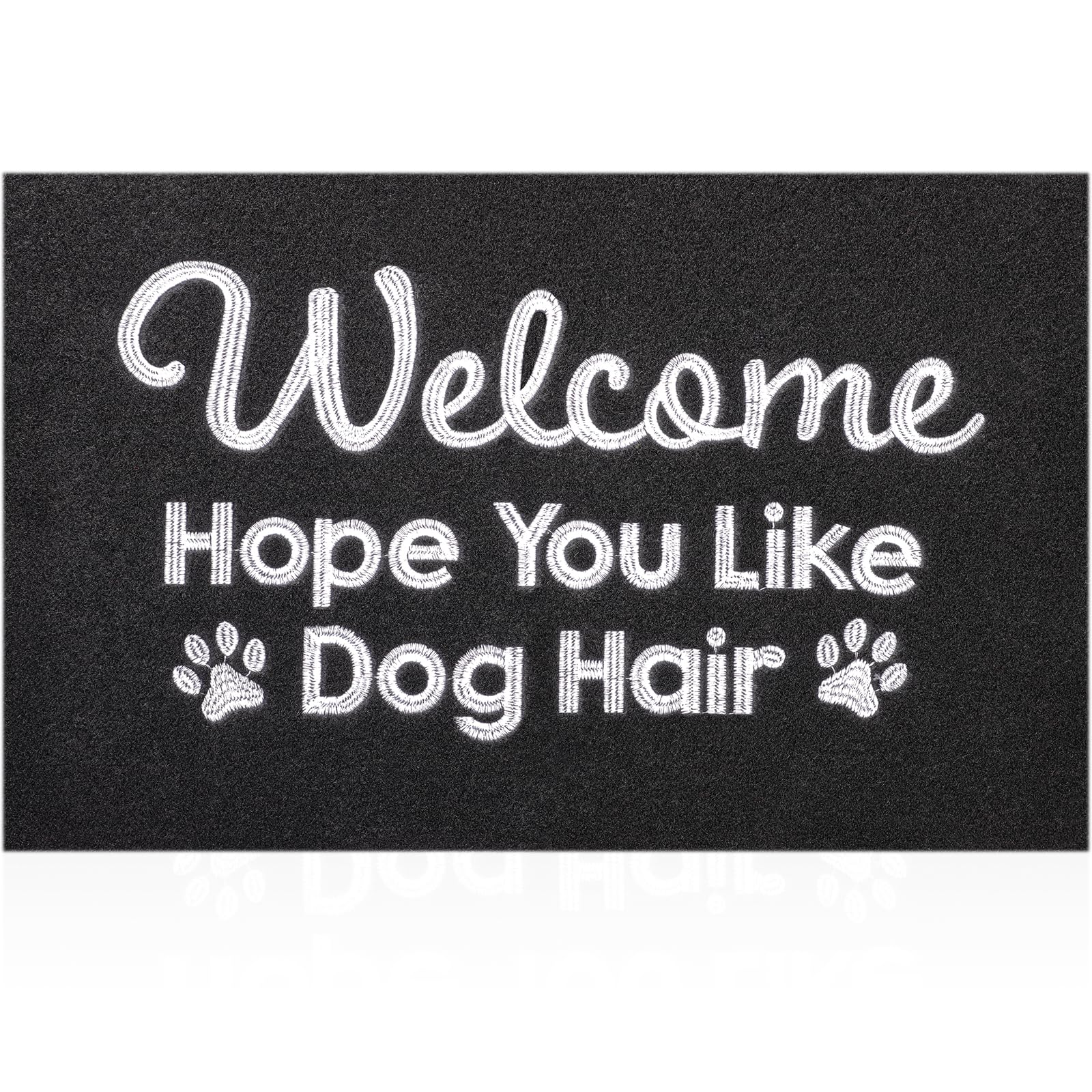 HLFMVWE Indoor Doormat, Dog Hair Mat Standard Welcome Front Door Entryway Mats, Funny Door Mat, Durable Non Slip Rubber Dirt Ent
