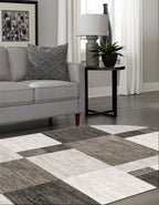 Unique Loom Autumn Collection Area Rug - Providence (3' 3'' X 5' 3'' Oval, Gray/ Ivory)