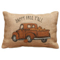 Happy Fall Y'All Truck Small Burlap Pillow 12' X 8'