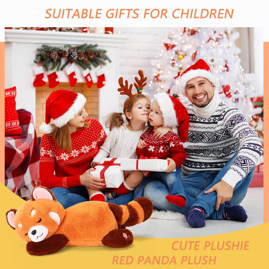 Red Panda Stuffed Animal Pillow Cute Red Panda Plush Toy Panda Plushie Gift For Girlfriend Kids Birthday 13.7' Red Panda Pillow