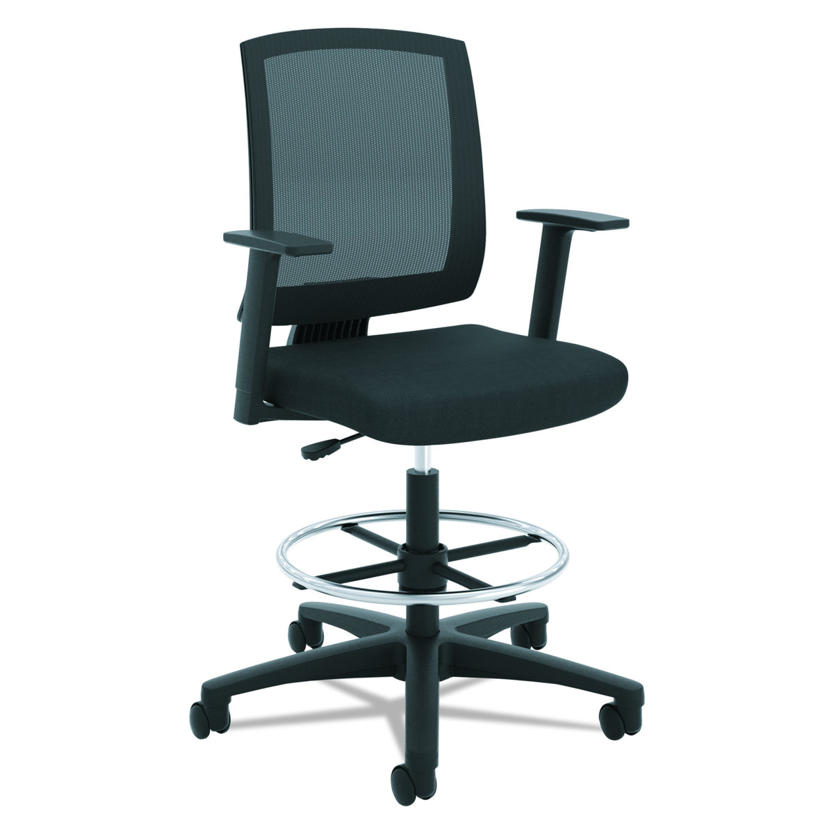 Hon Torch Mesh Task Stool - Mid Back Chair For Table Or Desk, Black (Hvl515)