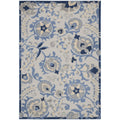 Nourison Aloha Indoor/Outdoor Blue/Grey 6' X 9' Area Rug, Easy Cleaning, Non Shedding, Bed Room, Living Room, Dining Room, Backy