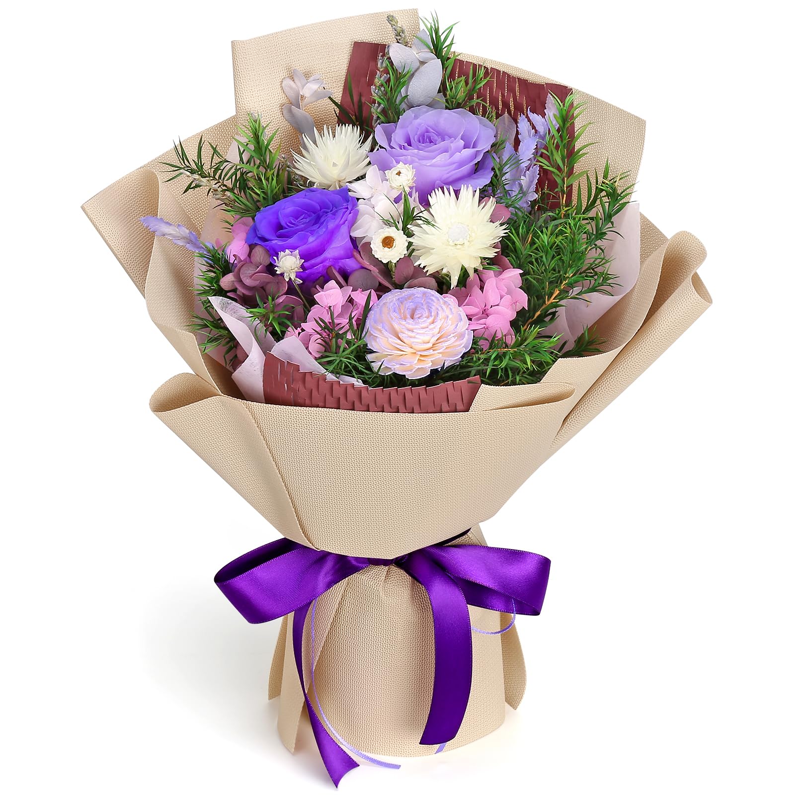 Bloom'S Diary Preserved Flowers Bouquet, Flowers For Delivery Prime, Gift For Valentine'S Day, Mother'S Day, Anniversary, Birthd