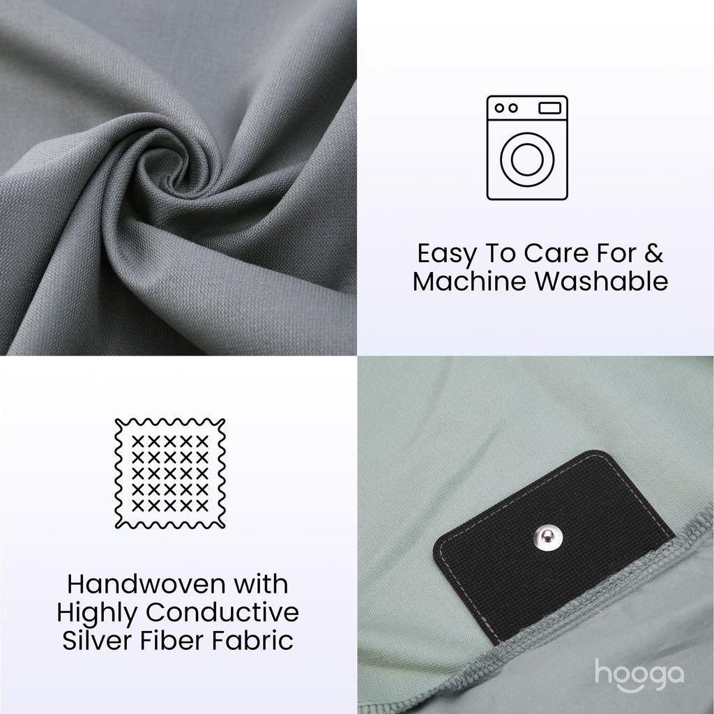 Grounding Sheet, King Size, 94% Organic Cotton 6% Conductive Silver, Fitted Earth Connected Sheets For Sleep, Pain Relief, Welln