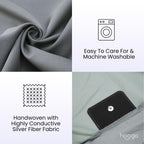 Grounding Sheet, King Size, 94% Organic Cotton 6% Conductive Silver, Fitted Earth Connected Sheets For Sleep, Pain Relief, Welln
