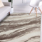 LUXE WEAVERS Lagos Collection 7983 Brown 8x10 Art Deco Geometric Area Rug