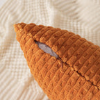 Kevin Textile Throw Pillow Covers Soft Corduroy Decorative Set Of 2 Boho Striped Pillow Covers Pillowcases Farmhouse Home Decor For Couch Bed Sofa Living Room 22X22 Inch Orange Yellow
