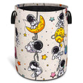 Astronaut Laundry Basket Round Oxford Cloth Foldable Hamper 18.9 X 16.5In